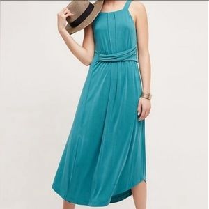 Anthropologie MAEVE Teal green Azores Maxi Dress Women's XS